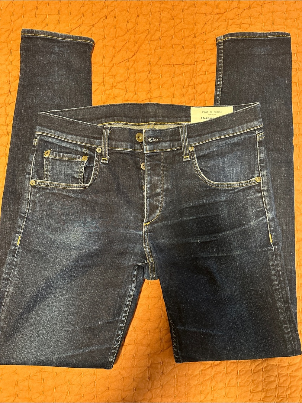 rag & bone Men's Skinny Jeans in Dark Indigo